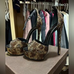 Roberto Cavalli high heel- Swarovski stones- 38.5